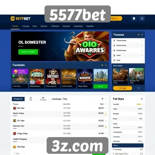 Interface do usuário do site 5577bet em foco